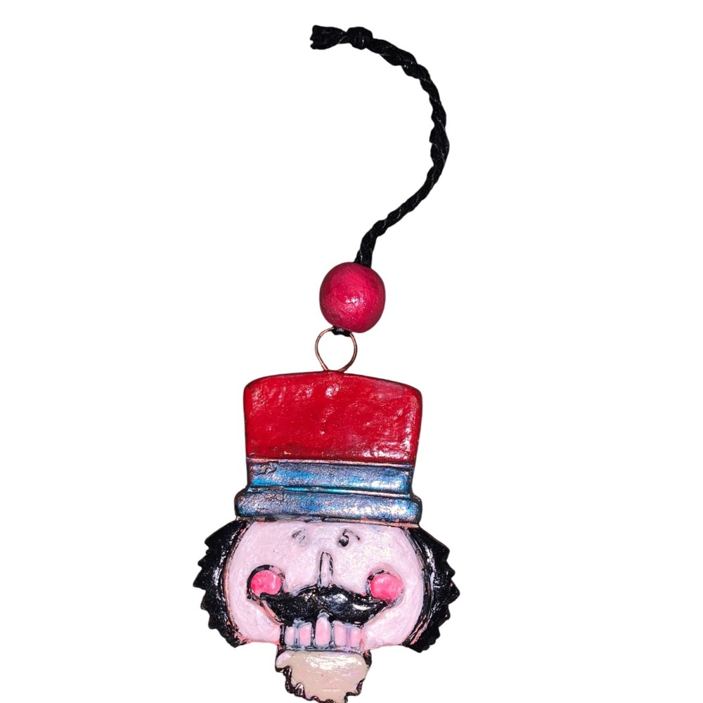 Handmade‎ Nutcracker Christmas Ornament Festive Red Soldier Character